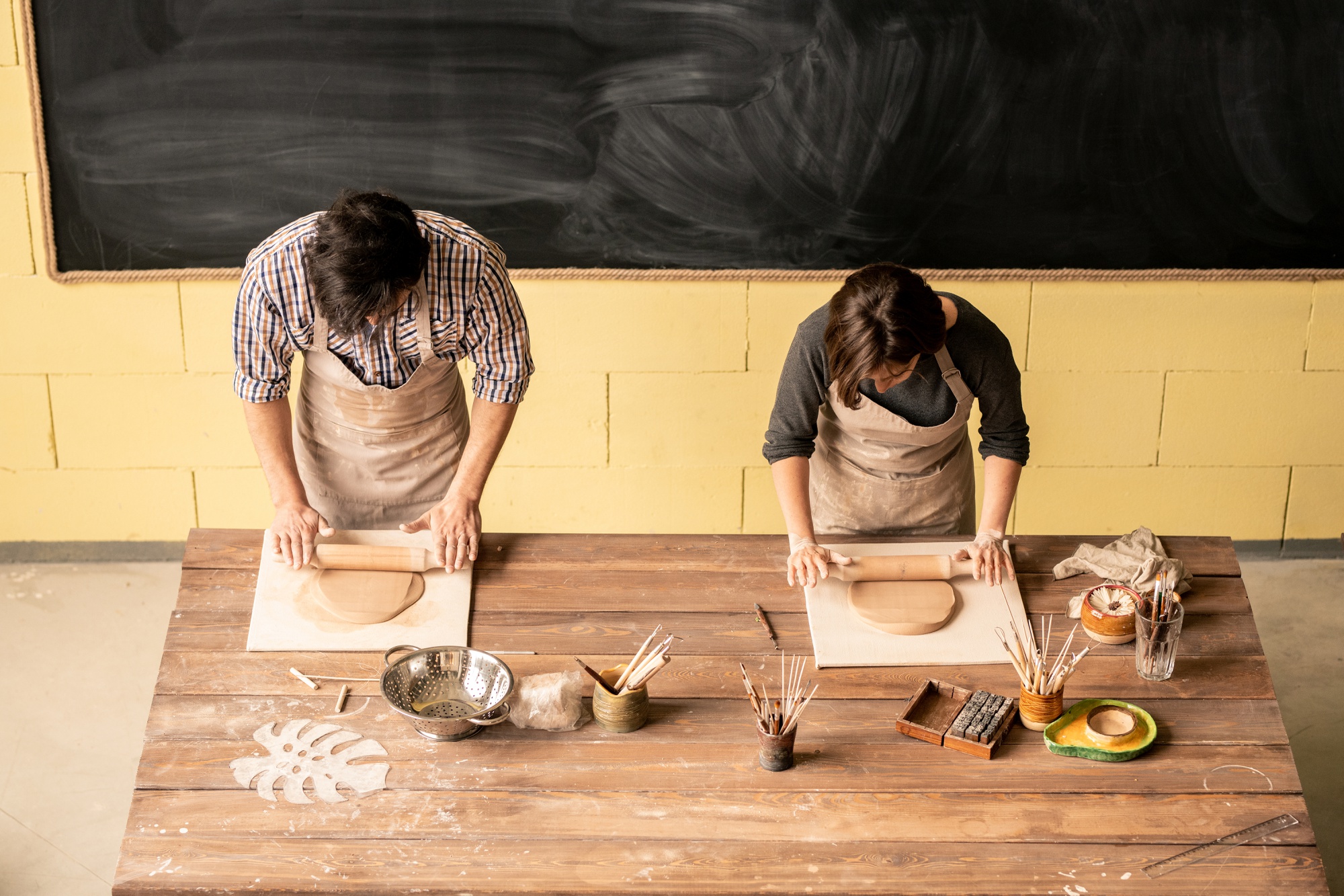 Interior of a small teaching kitchen